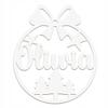 Wooden Bauble with Name, White, 1 Piece, for a Child As a Christmas Gift