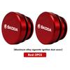 For Skoda 1/2PCS Car Logo Cigarette Lighter Dust Plug Button Socket Protective Cover Kodiaq Octavia 2 3 Rapid Karoq Fabia Kamiq