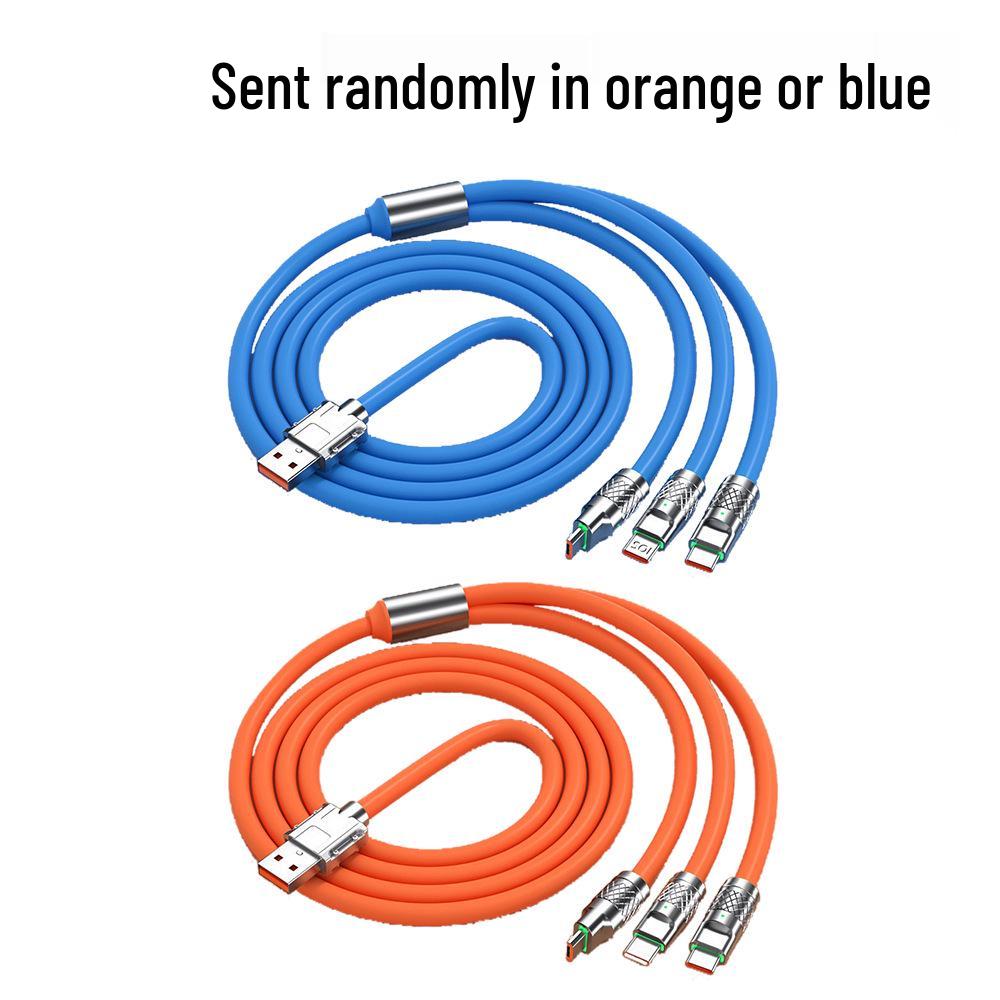 1-to-3 Super Fast Charging 120W Data Cable for Apple, Huawei, Android Devices