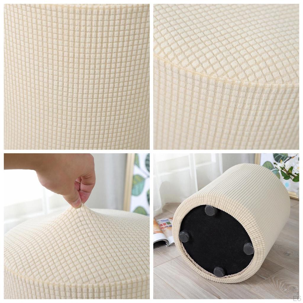 Ottoman Slipcover with Elastic Bottom Washable