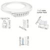 Flexible Curtain Rails 3Meter Ceiling Curtain Track with Rollers Clip Kits for Window Treatments In Homes and Offices