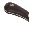 Leather Round Knife DIY One Piece Grinding Powder Steel Incisive Blade Ebony Handle Leather Skiving Knife