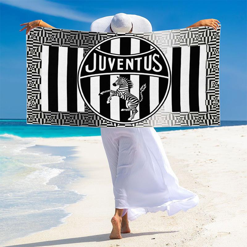 Juventus FC Print Beach Towel, Large Soft Quick Dry Towel for Beach Camping Swimming