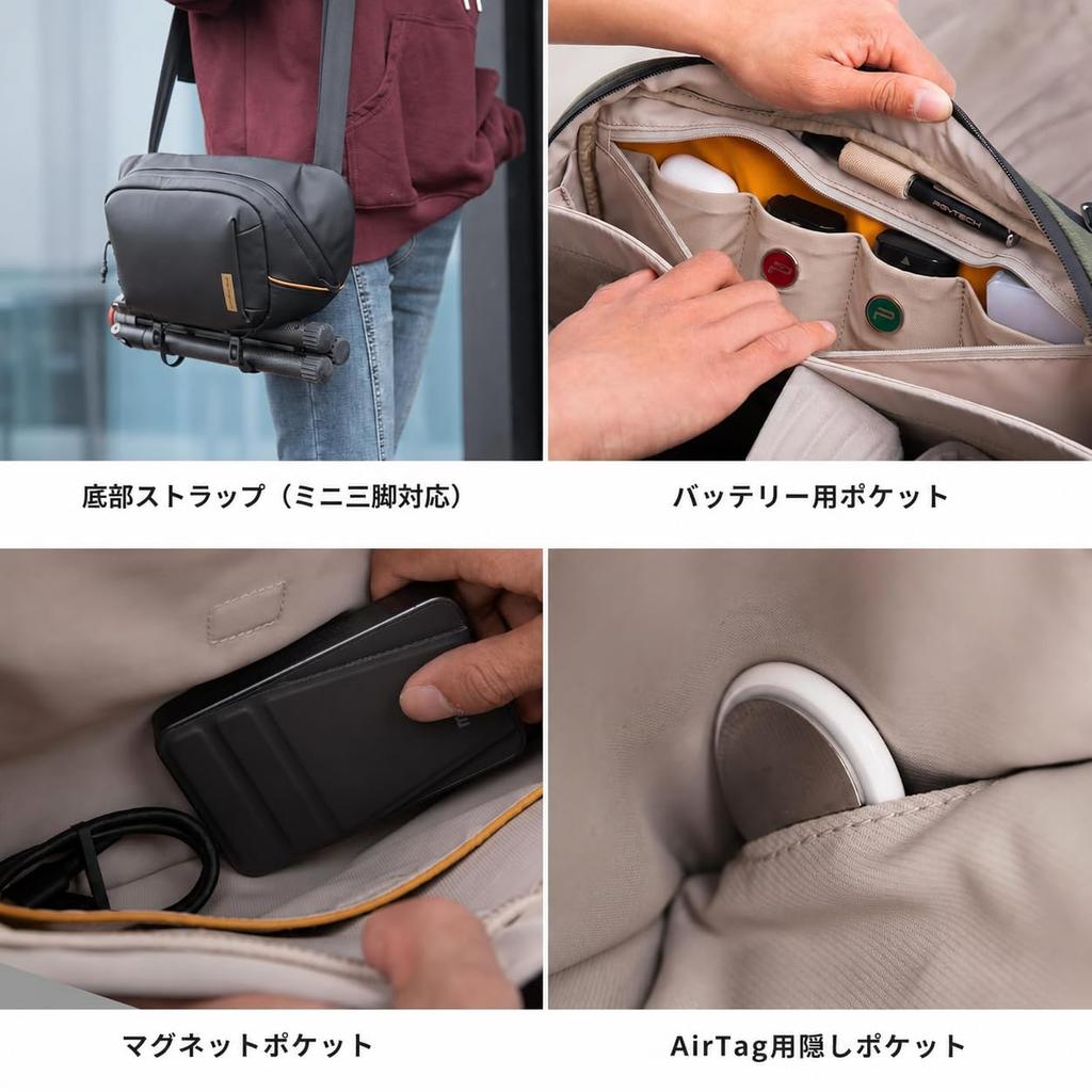 PGYTECH OneGo Solo V2 6L Camera Shoulder Removable Suitable for DSLR and Mirrorless for Commuting and Multiple Adjustable Strap Shockproof Bag, Bag,