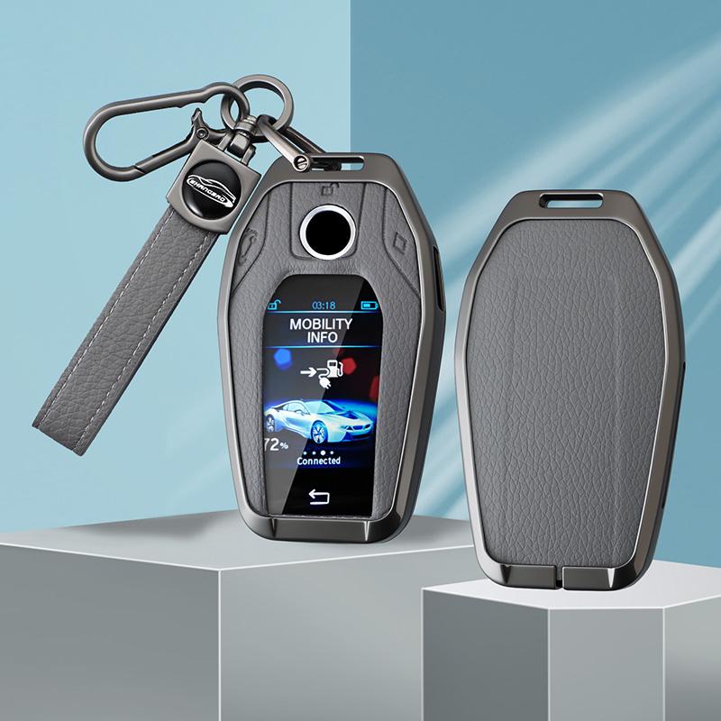 Zinc Alloy Car Key Case For Bmw G05 X5 G30 G12 G11 G32 G31 5 7 Series I8 I12 I15 G01 X3 G02 G07 Led Display Smart Accessories