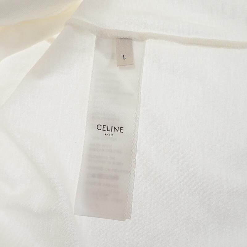 CELINE  2X872671Q.01NB L Short sleeve T-shirt white/Navy cotton Women