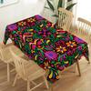 Mexican Floral Bird Day of The Dead Tablecloth for Table Decor Washable Mexico Dia De Los Muertos Table Cloth Fiesta Party Decor