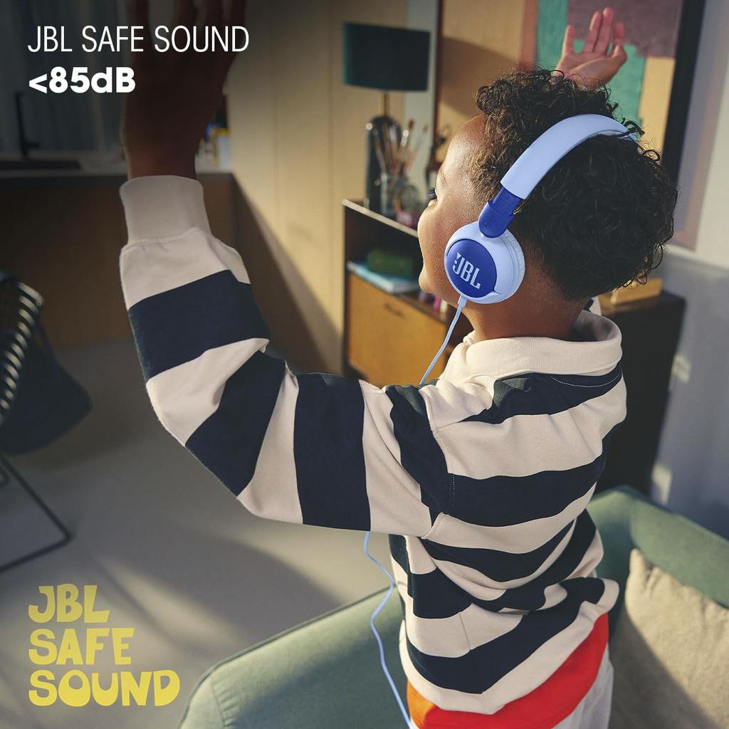 JBL Junior 320 Wired On-Ear Kids Headphones Blue