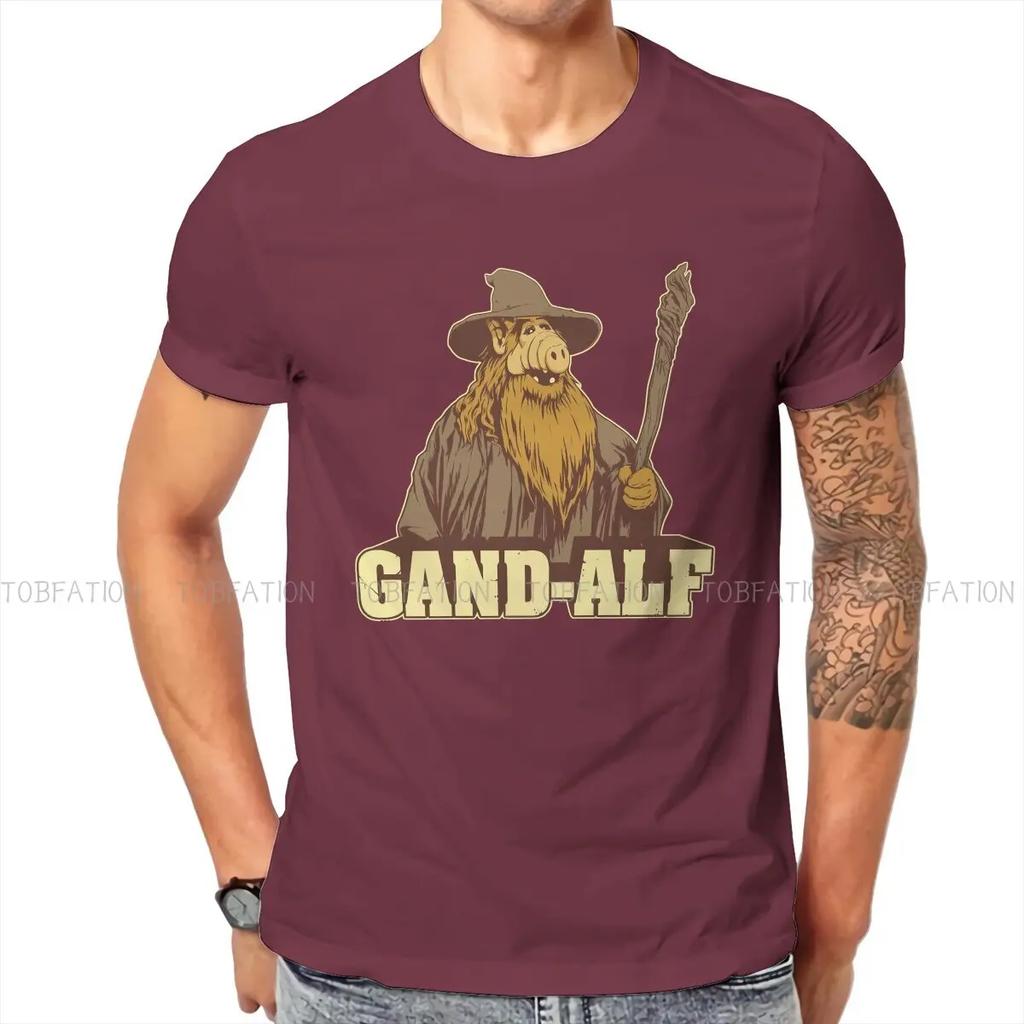 Gand ALF Animated Series Tops Graphic Crewneck Short Sleeve Man Women T-shirt 100% Cotton Gift Men Clothes Casual Unisex Tshirt