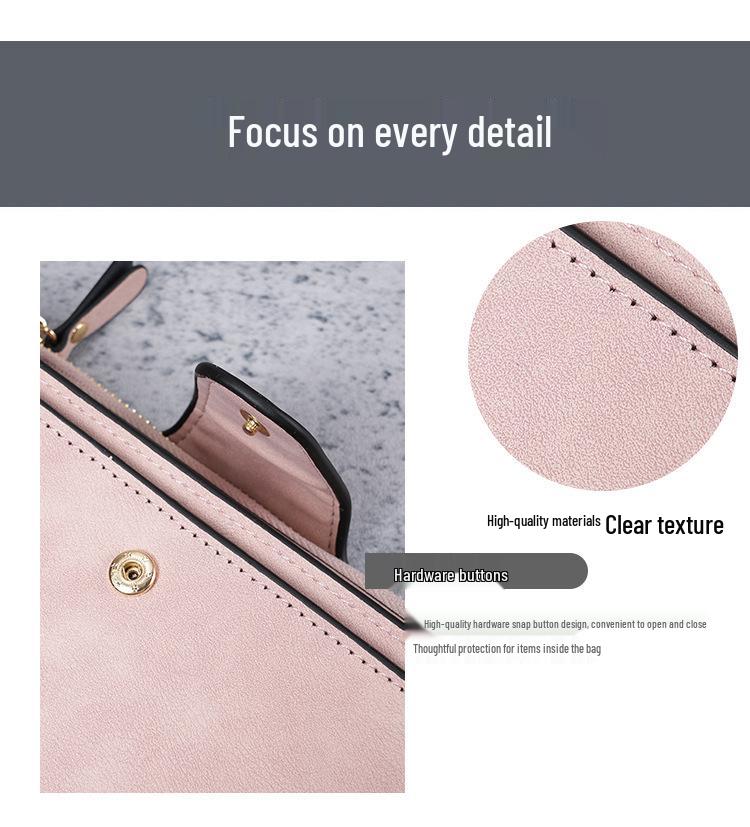Multicolor Snap Closure Women's Wallet: Coin Purse & Phone Bag with Card Slots