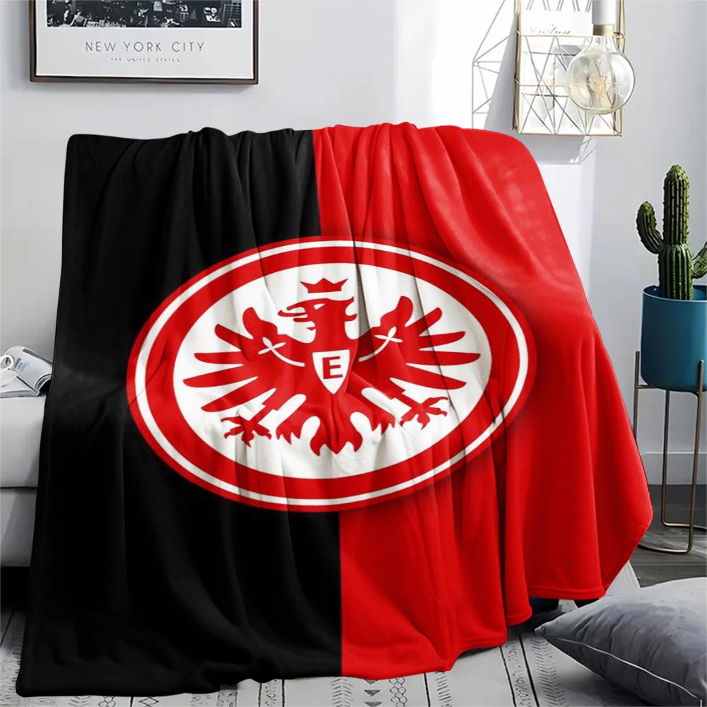 1pc Eintracht Frankfurt Print Flannel Blanket, High quality Comfortable for All Seasons, Home Decor, Warmth and Comfort, Perfect for Christmas Gifts37
