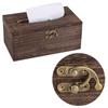 Wooden Tissue Box Paper Napkin Holder Dispenser Case Nordic Style Black Walnut Paper Box Japanese Bathroom Office Desk Decor