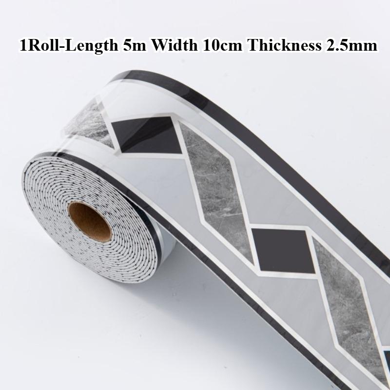 2 Rolls Self-Adhesive Waistline Printed Tape Foam Self-Adhesive Corner Trim for Ceiling Office Living Room Door Frame