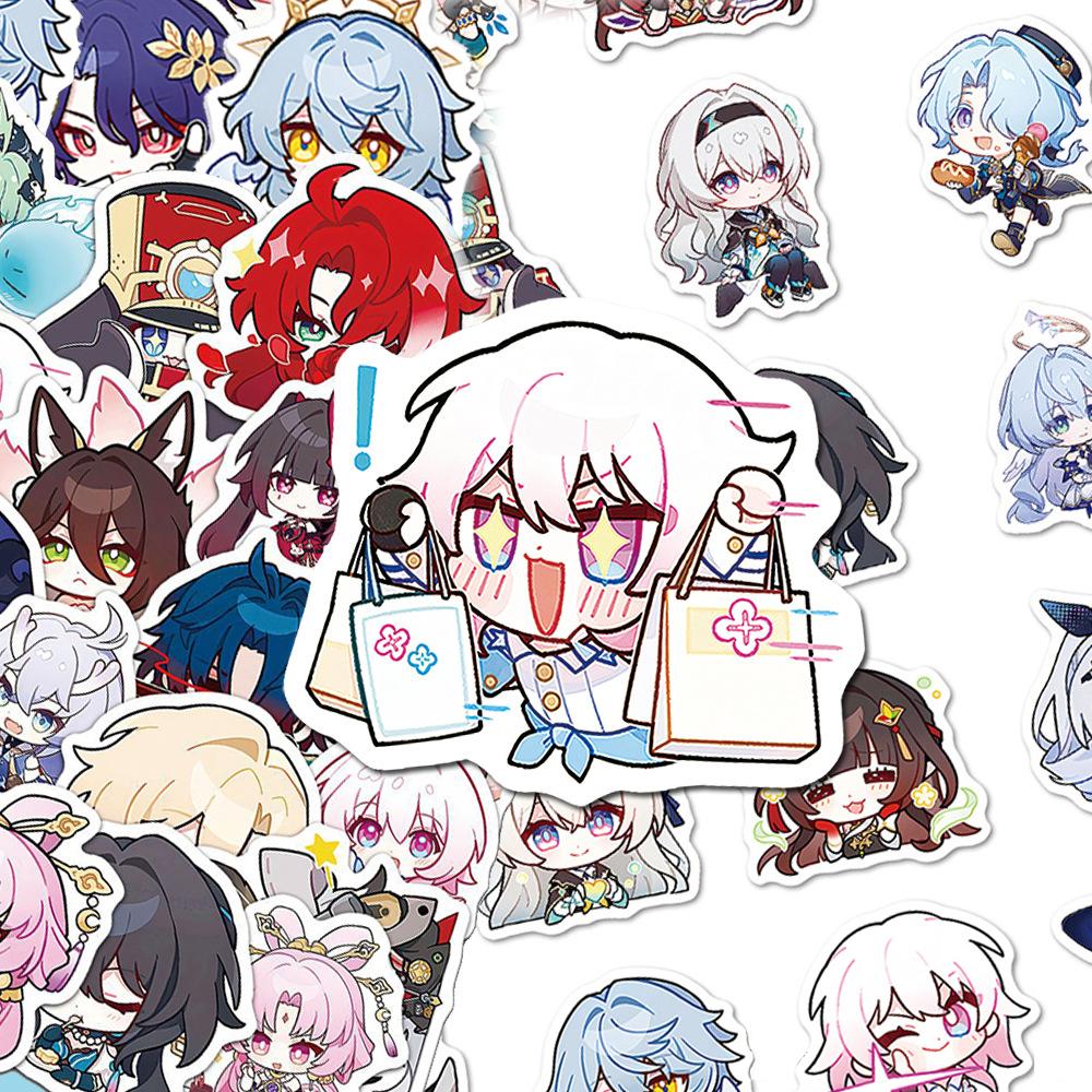 10/30/50pcs Cute Anime Game Honkai Star Rail Stickers DIY Skateboard Suitcase Scrapbook Phone Cartoon Waterproof Sticker Kid Toy