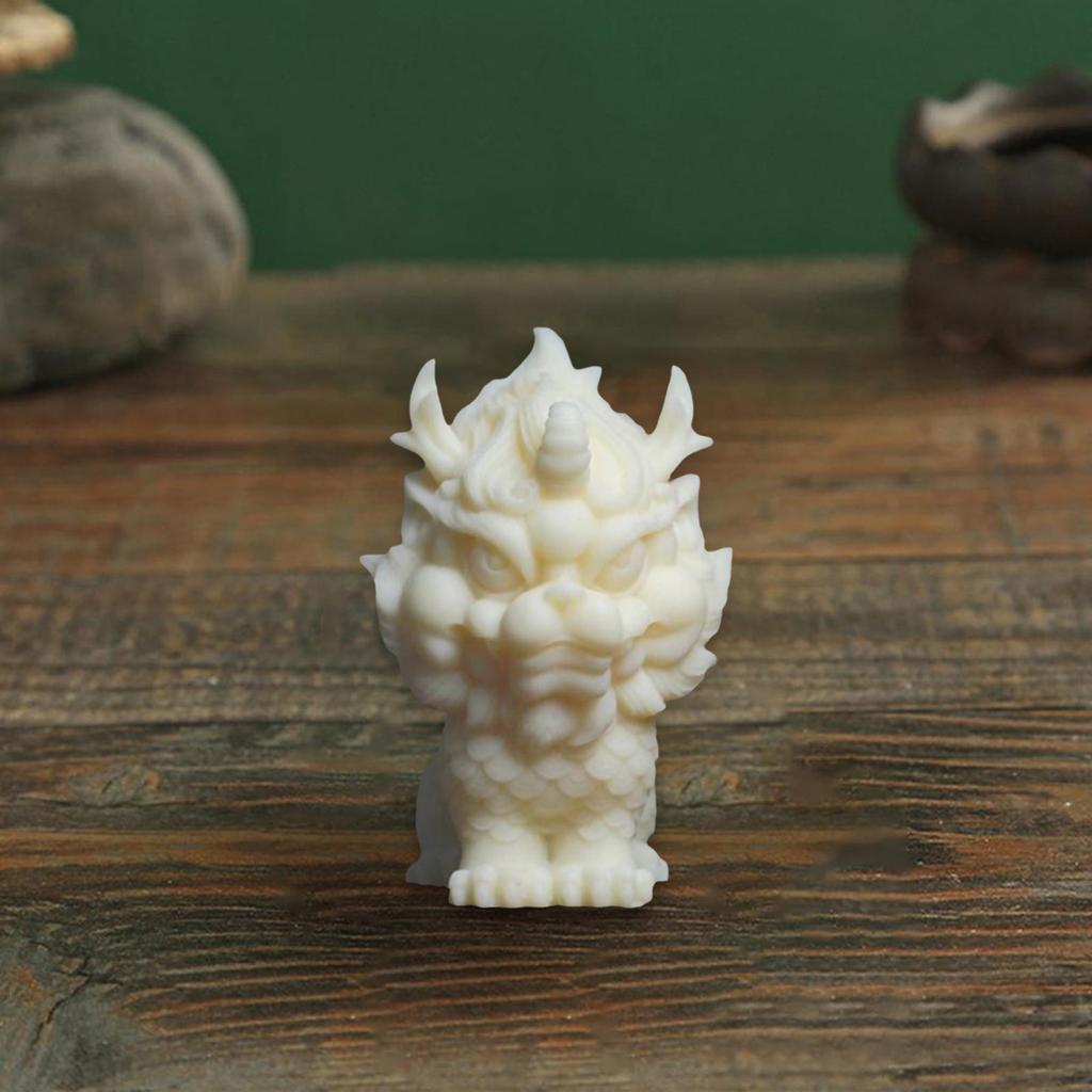 Miniature Kirin Statue Table Decoration Figurine Office B