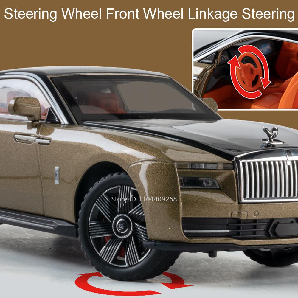 1:24 Rolls-Royce Spectre Cullinan Masory Car Model Toy Sound Light Shock Absorption Vehicle Models Desktop Ornaments Gift