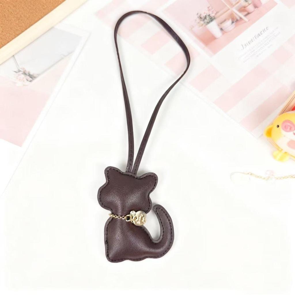 Yogodlns Cute Car Animal Fashion PU Leather Handbag Pendant Colorful Creative Kitty Bag Pendant Bag Hanging