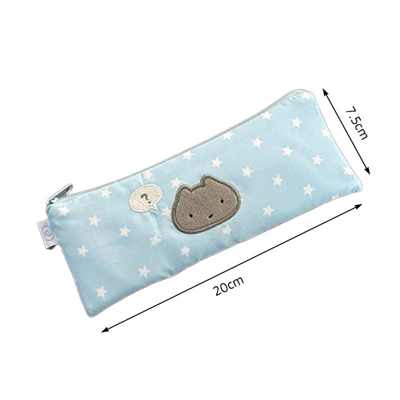 

1pc Cute Stars Pencil Case School Student Pen Bag Cartoon Case Mesh Multilayer Pencil Container Multifunctional Stationery Bag