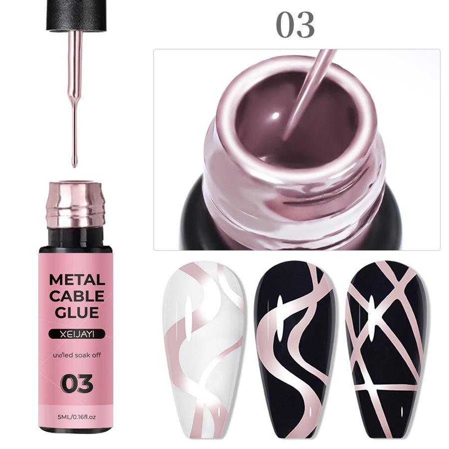 High-Density Metallic Nail Art Gel - 5ml