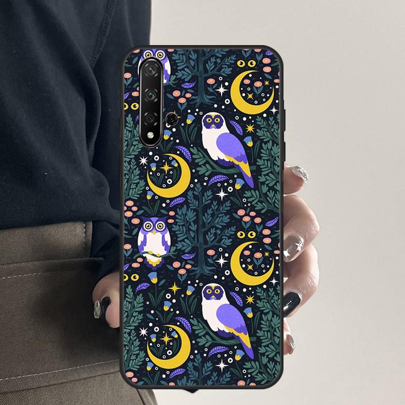 Owl Pattern For Huawei Nova 12s 12i 11i 7i 8i 9 10 SE Y91 Y90 Y60 Y70 Y72 Y61 P60 Pro P30 P40 Lite Case