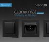 Simon 10 Single Frame 1-Gang Matte Black Cr1/49 Kontakt-Simon 1 Pc