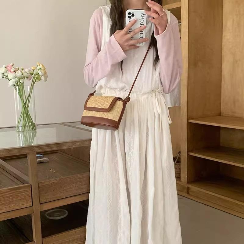 Casual Straw Woven Shoulder Bags for Women Summer Holiday Seaside Beach Crossbody Bags Fashion Ladies Flap Handbags  New