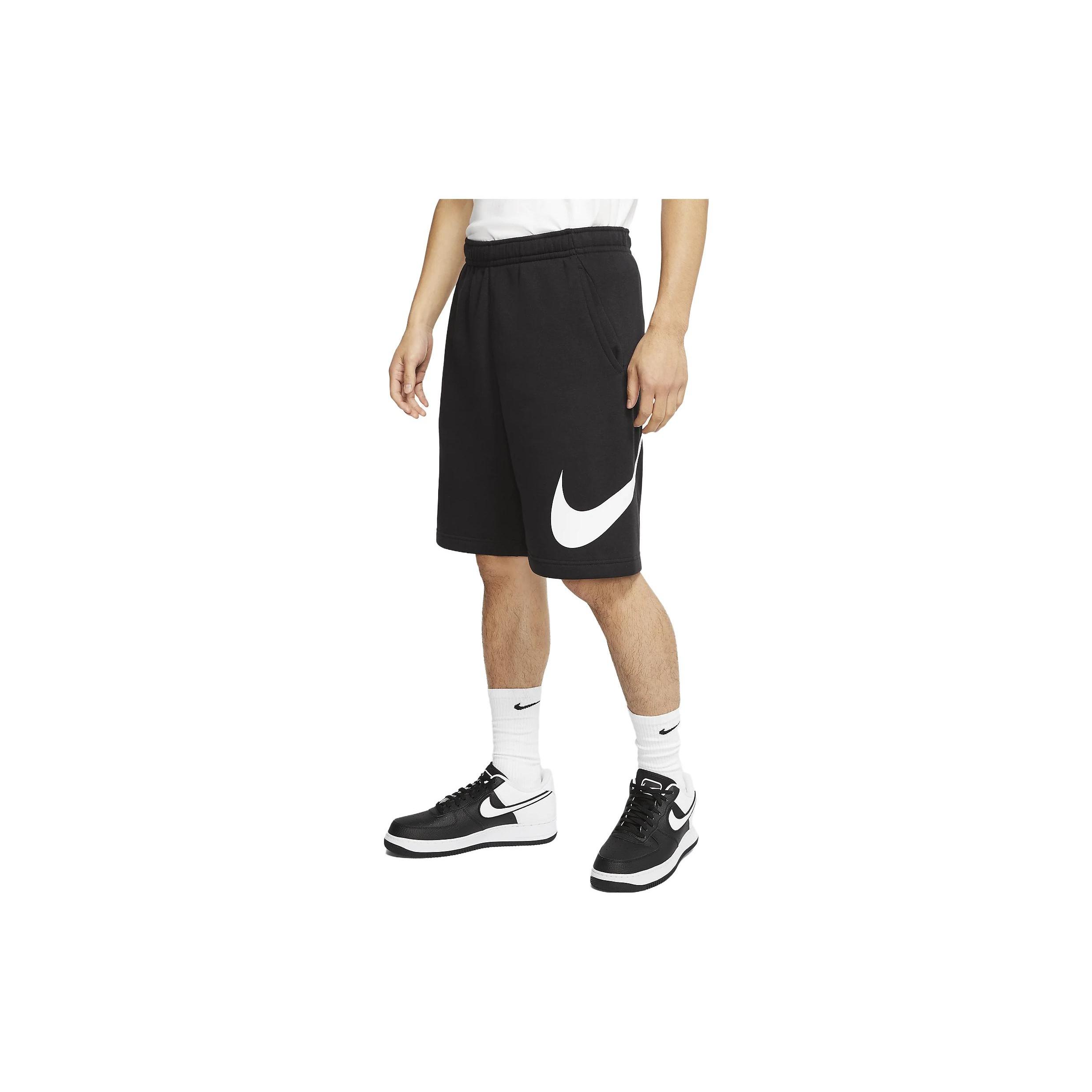 Nike Sportswear Club Graphic Shorts Black White Men s BV2721-010 XL