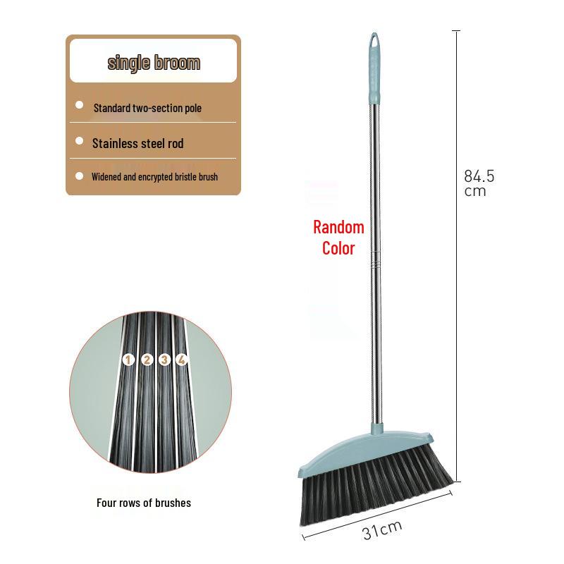 Li Lin Soft Bristle Broom and Dustpan Set with Teeth - High Quality Household Sweeping Combo