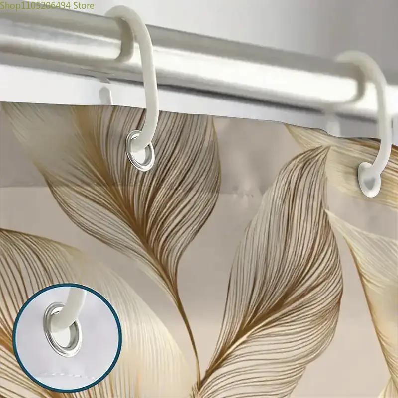 1pc Bathroom Shower Curtain, DIY Home Decoration, Anniversary Shower Curtain, Includes 12 Hooks, 70.87*70.87inch Bathroom Curt