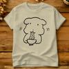 Chubby Dog Eating Noodles Funny Ganadi Tshirt Summer Ganadi 100 Cotton T Shirts For Unisex Tee Shirt Short Sleeves Awesome Tops
