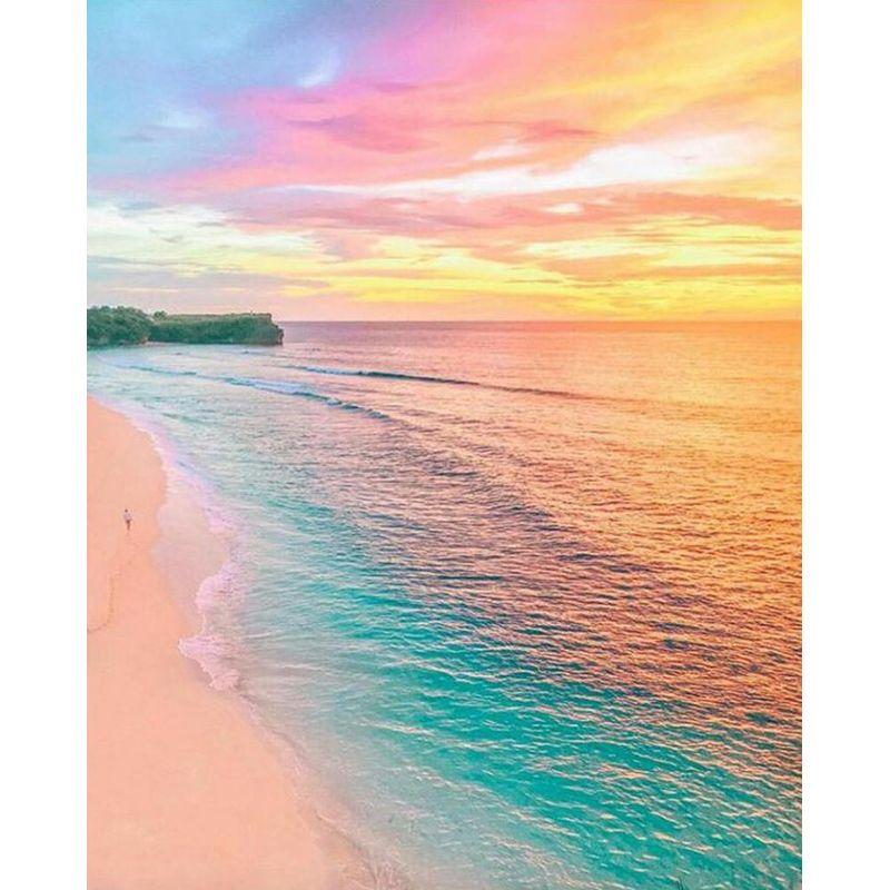 DIY Diamond Painting Seabeach Landscape Diamond Embroidery Sale Pictures Of Rhinestones Sunset Mosaic Craft Home Decor