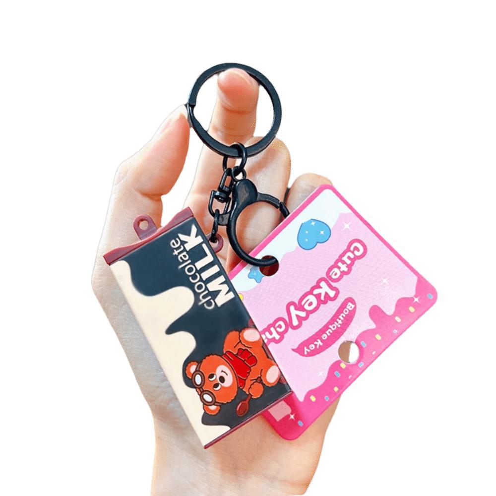 Cartoon Patterns Chocolate  Keychain Bendable Bendable Keychain Fidget Toy Keychain  Bag Pendant