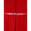 Women V Neck High Waist Solid Pencil Midi Office Commuting Dress