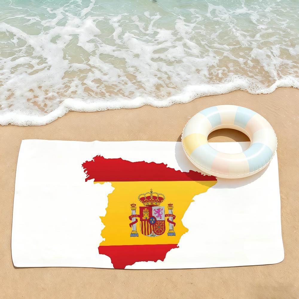 Flag of Espana Spainish Spain Towel Drying Bath Towel Applicable To Light Swimming Camping Yoga Beach Out