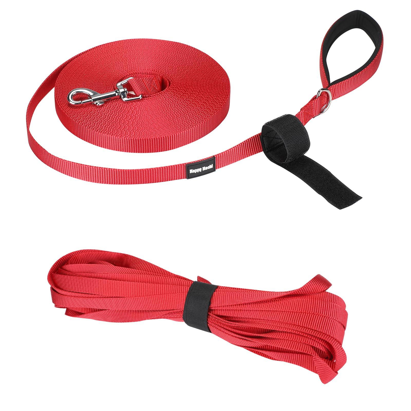 

Pettom Long Lead Dog Training Lead Stress Relief Wide Open Walks 2nd Generation (Red, 15m)