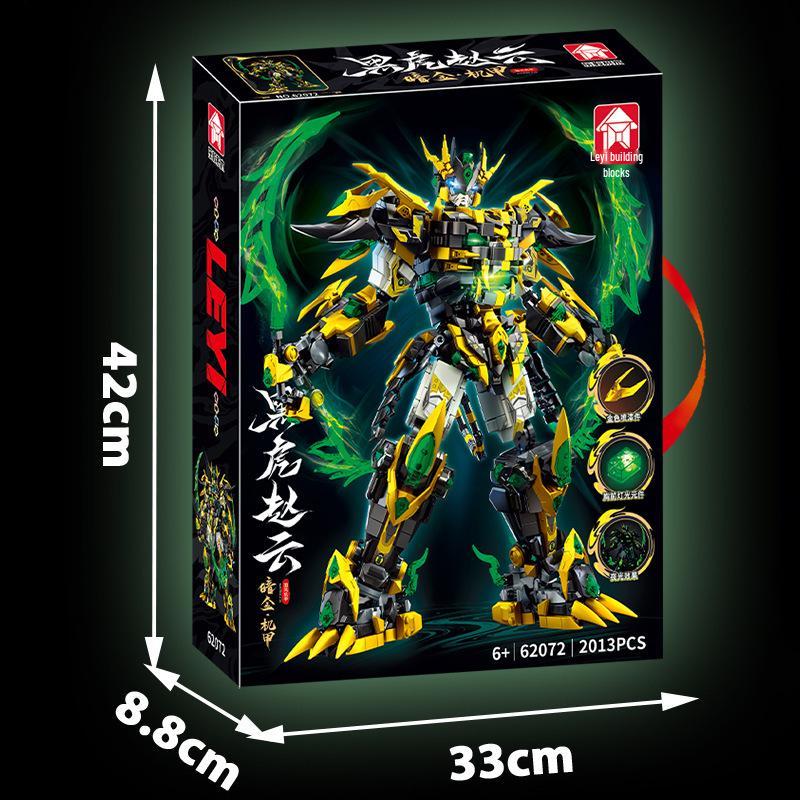 Yue Yi Black Tiger Zhao Yun & Guan Yu Mecha Three Kingdoms Building Blocks Toy