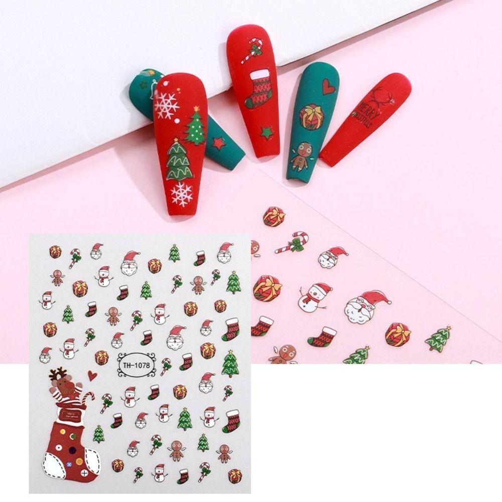 Adhesive Nail Salon Manicuring Nail Decals Christmas Nail Sticker Nail Art Sticker Nail Decoration