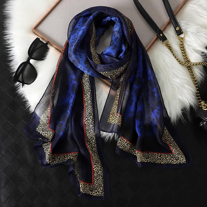 New Print Chiffon Scarf Shawl Women Sunscreen Silk Scarf Turban Long Wrap Beach Travel Outdoor Accessories Trendy Headband