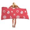 Simple small pattern square digital-printed polyester Superfine fiber double-sided fleece Beach vacation bath towel, beach towel