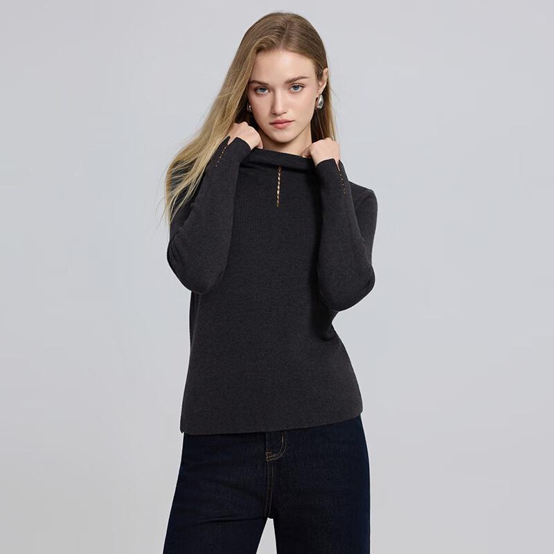 Women's Semi-High Neck Slim-Fit Knitted Base Top