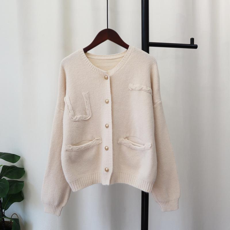 Gentle Knitted Cardigan Women's Top Autumn and Winter New Loose Sweater Jacket Women
