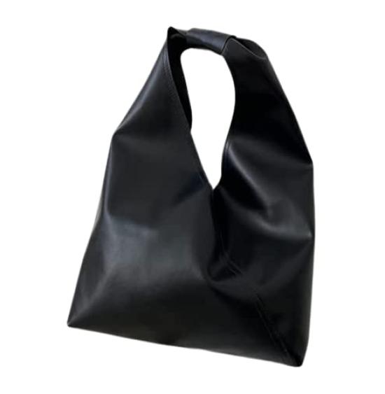 [88flix] Корейская треугольная эко-сумка-тоут, большая вместимость, милая сумка для мамы (черный)