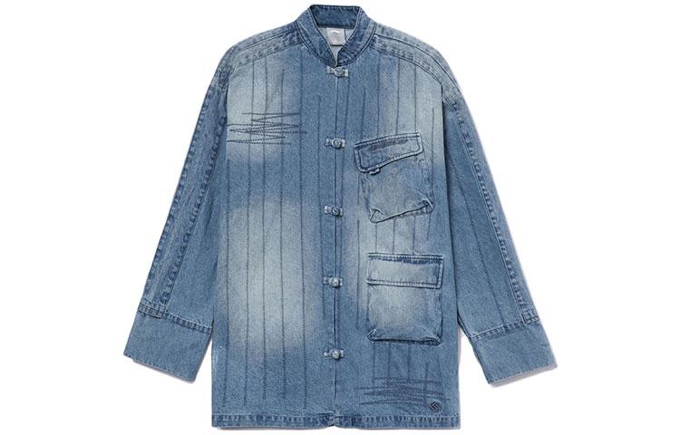 Li Ning CF Tracing Denim Jacket Men s Blue AJDR529-1 L