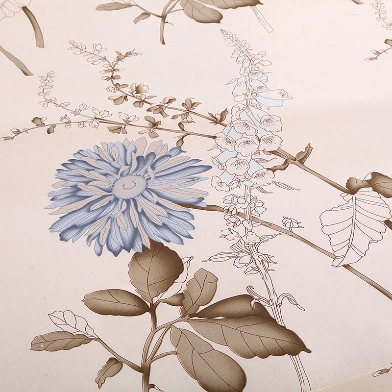 Plant Printing Bed Sheet Fitted Sheet with Pillowcase Elastic Bands Non Slip Adjustable Mattress Cover for Double King Queen Bed