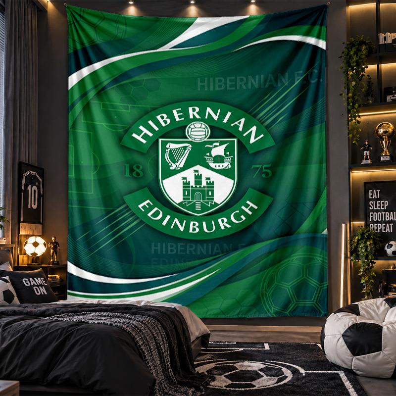 Wandbehang Tapisserie Hibernian FC Drucktuch für Wohnzimmer Schlafzimmer Heimdekoration