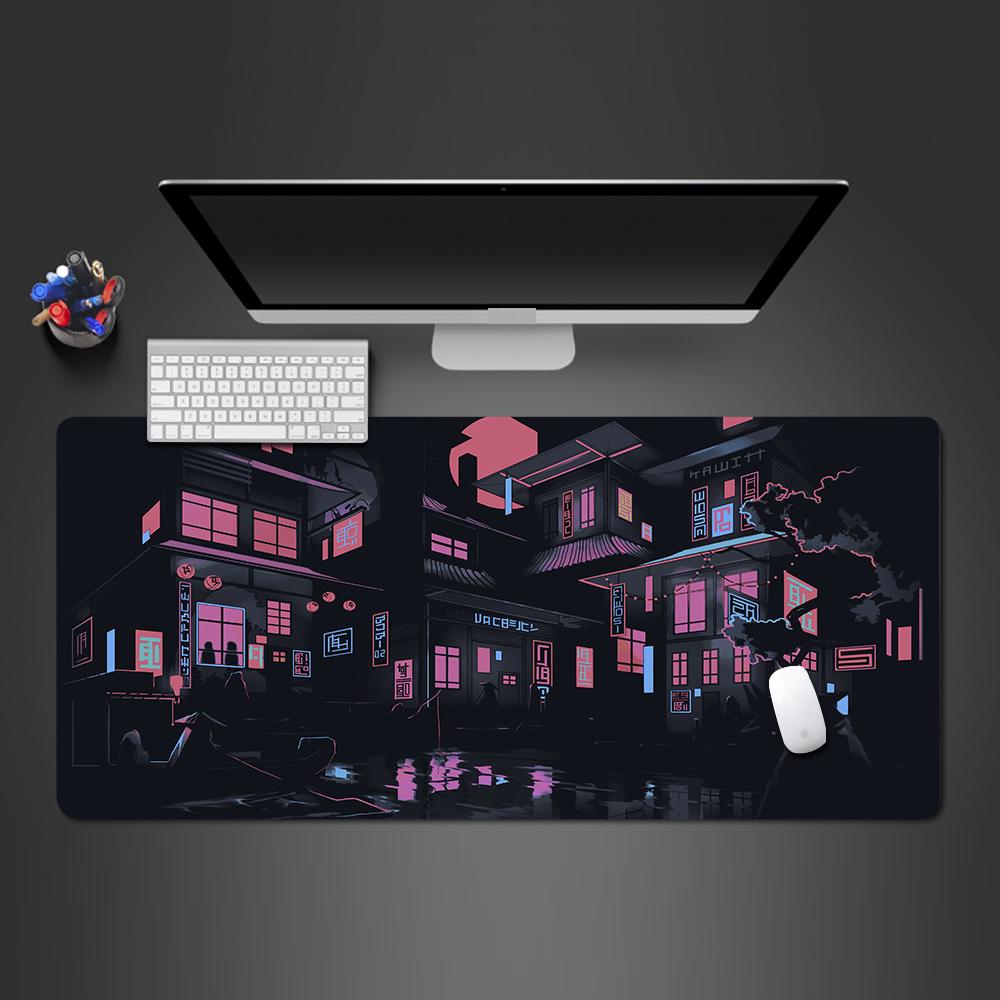 Computer Mousepad Xxl PC Gaming Mouse Pads Large Anime Japanese Style Gamer Mats Keyboard Pad Mat Laptop Office Carpet 900X400