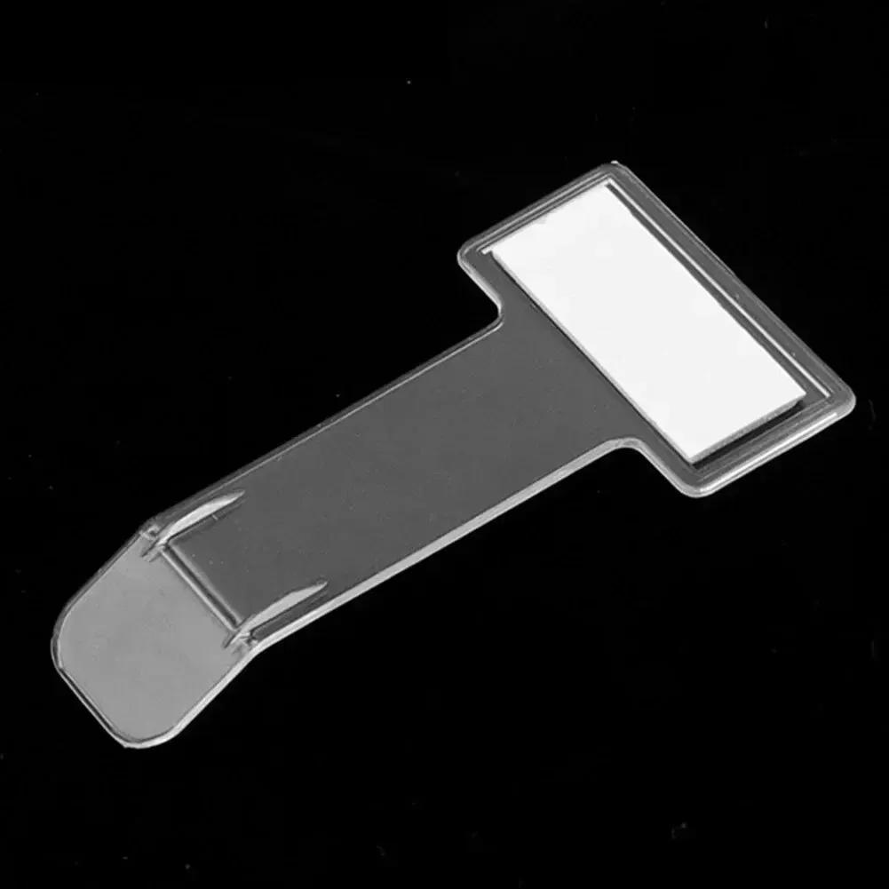 2PCS Transparent Car Parking Ticket And Receipt Card Holder Clip Universal Vehicle Windscreen Sticker Plastic Car Accessories