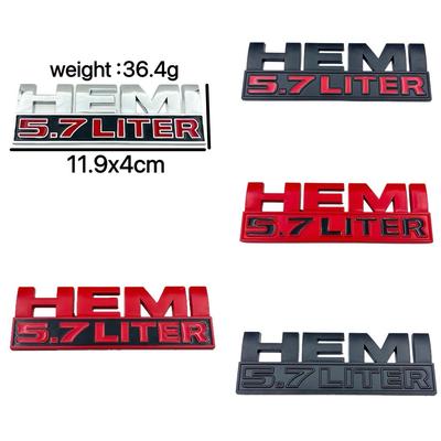Metal 5.7L HEMI Decal for Dodge RAM 1500/2500 Modified Car Sticker