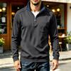 Men's Quarter-Zip Long Sleeve Sweatshirt Pullover for Casual Everyday Wear