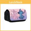 Stitch Doppellagiges Federmäppchen für Schüler aus Polyester mit Stauraum